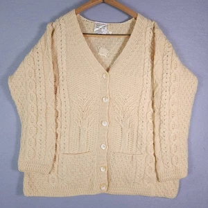 Kilronan Knitwear Sweater Womens 2XL Cardigan Merino Wool Ireland Cottagecore - Picture 1 of 7