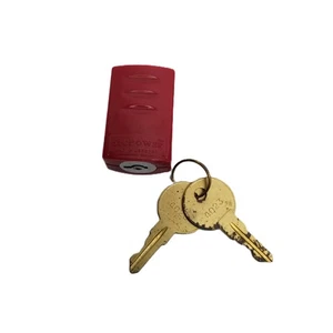 StoPower Electrical Plug Lockout Safety Device Red With 2 Keys OSHA Compliant - Picture 1 of 7