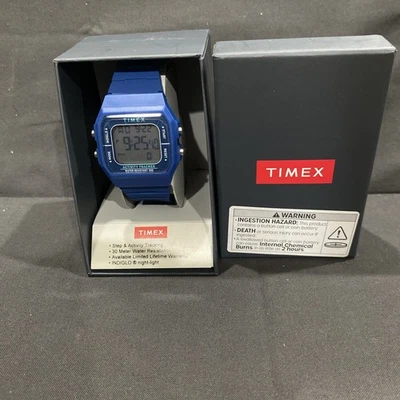 Timex Men's Ironman Watch Activity & Step Tracker Blue Resin & Silicone Strap - Image 1 of 4
