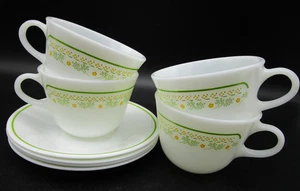 Corning PYREX Summer Impressions Sunshine Coffee Tea Cup Mug Saucer Green Yellow - Picture 1 of 7