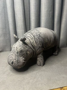 Juguete de colección Applause Hipopótamo peluche realista duro jungla 15 pulgadas 1991 - Imagen 1 de 12