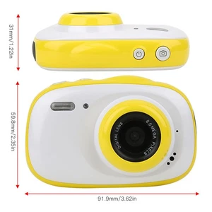 Yellow 2in IPS HD Display Screen 8MP Waterproof 6X Zoom Children Digital Cam NEW - Picture 1 of 15