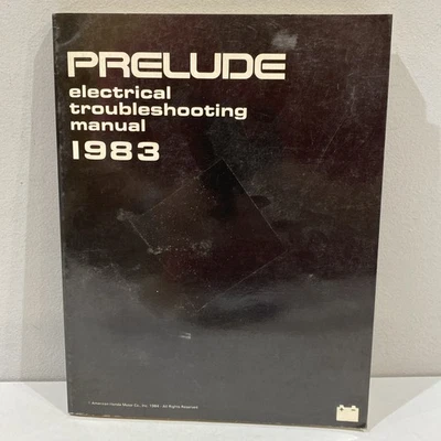 1983 Honda PRELUDE Factory Electrical Troubleshooting Repair Manual & EWDs Foto 1 de 4