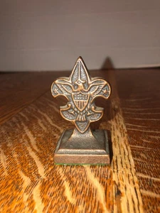 Vintage Metal Boy Scout Paperweight 2 3/4" Tall - Picture 1 of 4