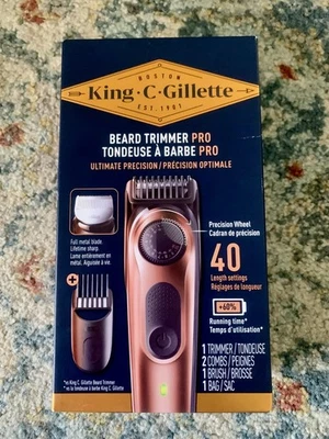 King C. Gillette Beard Trimmer PRO with 40 beard length settings in precise 0.5m - Image 1 of 4