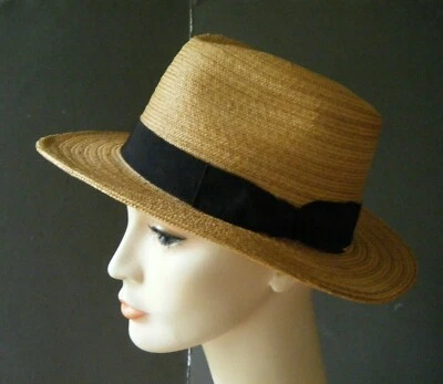 Vtg Orig label straw hat Designer Del Moro Firenze Eredi Chiarini Made in Italy - Image 1 of 4