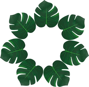 ATFL Künstliche Medium Palmblätter, 50 Stück Fake Tropical Monstera Faux Palm Leave - Bild 1 von 12