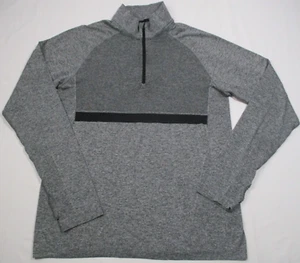 Nike DRI-FIT Element 1/4 Zip Running Pullover Long Sleeve Mens L Gray Thumbholes - Picture 1 of 4