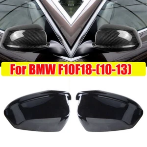 Cubiertas de tapa de espejo lateral negras brillantes se adaptan a BMW F10 535i 550i 530d 528i 2011-2013, - Imagen 1 de 7