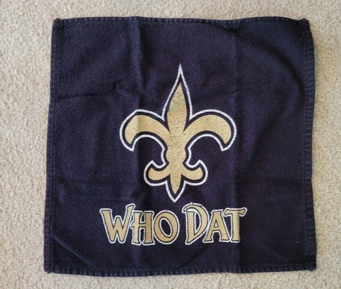 New Orleans Saints WHO DAT Rally Towel w/ fleur de lis, terrycloth, 3 available Cover