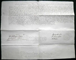 1855 INVERNESS & Nairn RAILWAY Co original land document & plan to Build Station - Picture 1 of 4
