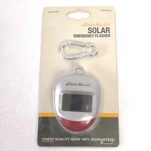 EDDIE BAUER Personal Solar Emergency Flasher NIP W/ Built In Carabiner Ring, NEW - Picture 1 of 4