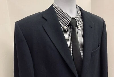 Burberry London Navy Blue Sport Coat Sz. 42L Made In USA Worsted Wool 100% - Image 1 of 4