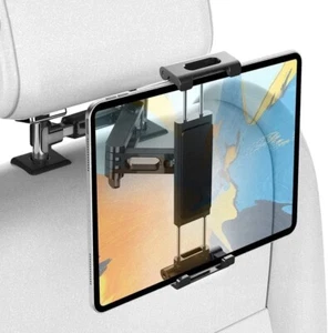 Car Headrest Tablet Mount, Tablet iPad Holder for Car Universal 360° Rotating Ad - Picture 1 of 8
