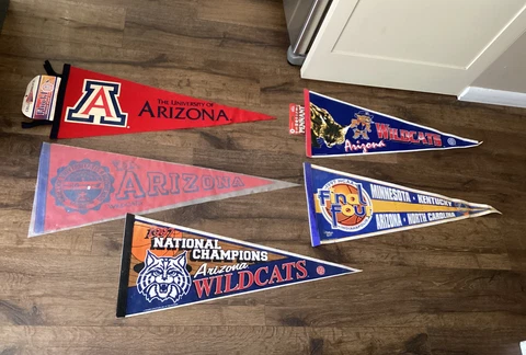 5 University Of Arizona Wildcats Pennants 1997 NCAA Basketball Champs Some NOS Cover