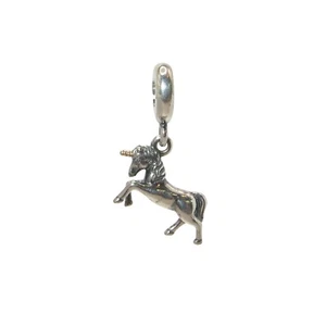 Pandora Unicorn Dangle with 14k Gold Horn Sterling .925 Charm 791200 - Picture 1 of 4