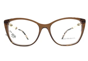 Tiffany & Co. Eyeglasses Frames TF2160-B 8255 Brown Gold Crystals 54-17-140 - Picture 1 of 13