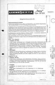 Loewe Original Service Manual für Toxy   32355 - Picture 1 of 1