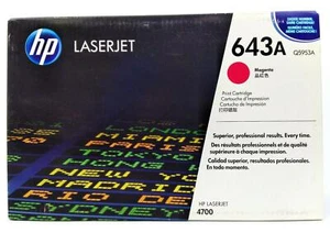 HP LaserJet 4700 Printer 643A Magenta Genuine OEM Laser Toner Cartridge Q5953A - Picture 1 of 5
