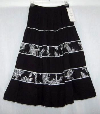 WeBeBop We Be Bop COCOA PALM Falda Plana Rayón Barrido Completo en Niveles 0X Foto 1 de 2