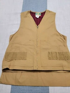 Vtg Game Winner Sportswear Khaki Hunting Shot Gun Shooting Vest Men’s Size Med - Picture 1 of 8