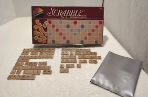 1982 SCRABBLE ~ Replacement Parts & Pieces ~ 100 WOODEN TILES & BAG ~ Pre-Owned - Picture 1 of 10