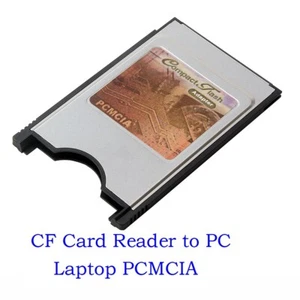 CF Compact Flash Card Reader Adapter Converter to PC Laptop PCMCIA - Picture 1 of 12