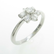 Authentic Platinum Flower Diamond ring  #260-003-017-5280