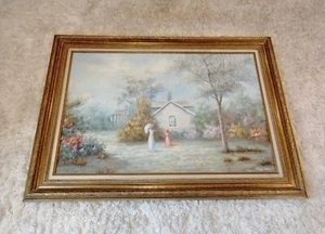Original Oil Painting Framed Matted C. Hunter Signed 44"x32" Beautiful! - Picture 1 of 7