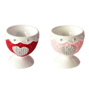 2PCS Creative Egg Container Stand Table Egg Holder Cup Porcelain Egg Cup - Picture 1 of 12