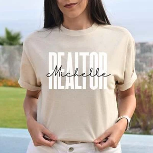Personalized realtor T-shirt gift Custom name Real estate agent broker homegirl - Picture 1 of 10