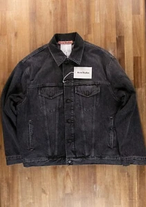 ACNE STUDIOS black relaxed fit denim jacket Size Small / Medium authentic NWT - Picture 1 of 11