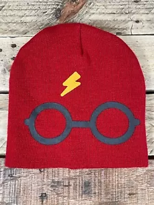 Harry Potter Beanie Mütze rot Jugend Einheitsgröße Strick Gryffindor Brille Strumpf Cap - Bild 1 von 8
