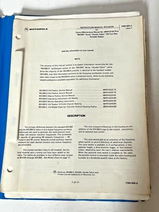 Motorola MX300 Series FM Two Way Radio Handie Talkie Manuals - Picture 1 of 4