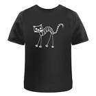 'Wavy Cat' Men's / Women's Cotton T-Shirts (TA036886)