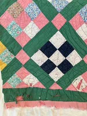 Cutter quilt piece Patchwork, OOAK, Farmhouse, 23x24”Pillows, Fiber Arts, spring - Image 1 of 4