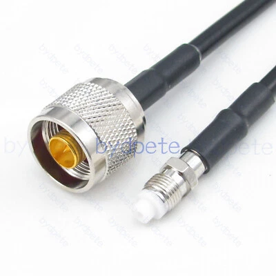 FME female to N male RG58 Coaxial Cable Kable RF 50ohm for SureCall booster lot - Image 1 of 4