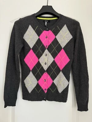 NWT APT 9 Womens Cardigan Sweater Size S 100% Cashmere Dark Smoke Heather Button - Изображение 1 из 3