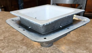 Zurn 12x12x8 Cast Iron 3" Deep Floor Sink Drain P1900-K-3NH 53135-011 - Picture 1 of 17