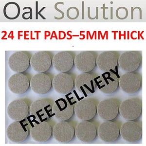 24 Floor Laminate Wood Furniture Tiles Vinyl Oak Flooring Protector Felt Pads - Picture 1 of 1