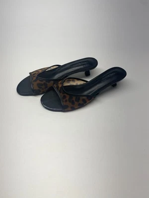 Sandalia Tony Bianco Mujer Pru Leopardo Nylon Sin Cordones Tacón Gatito Talla 8 Foto 1 de 4