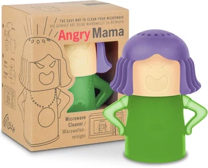 Brainstream Mikrowellenreiniger Angry Mama, Grün + Lila, Reinigungsfigur für Mik - Bild 1 von 5