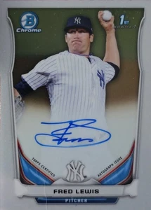 Bowman Chrome 2014 - Prospect Autographs Fred Lewis #BCAP-FL (AU, RC) - Imagen 1 de 2