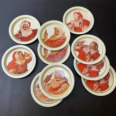 Vintage Coca-Cola Santa Claus Coasters Set of 10 - Image 1 of 4