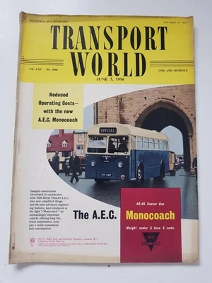 TRANSPORT WORLD NEWSPAPER MAGAZINE JUN 5 1954 VOL CXV(115) NO. 3646 - Image 1 of 4