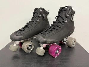 Bont Skates Pattini a rotelle professionali in camoscio nero da uomo taglia 5 - Foto 1 di 8