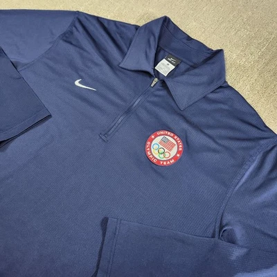 Nike Sweatshirt Men XL Olympic Team USA 1/4 Zip Pullover Performance Quick Dry - Image 1 of 4