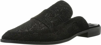 CHARLES DAVID Women's Porter Mule, Black, Size 6 Embossed Floral Slip On Sandals - Image 1 of 4