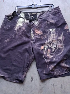 Y2K Affliction Graphic Board Shorts - Picture 1 of 24