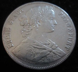 MDS ALTDEUTSCHLAND STADT FRANKFURT VEREINSTALER 1860, SILBER #B - Bild 1 von 2